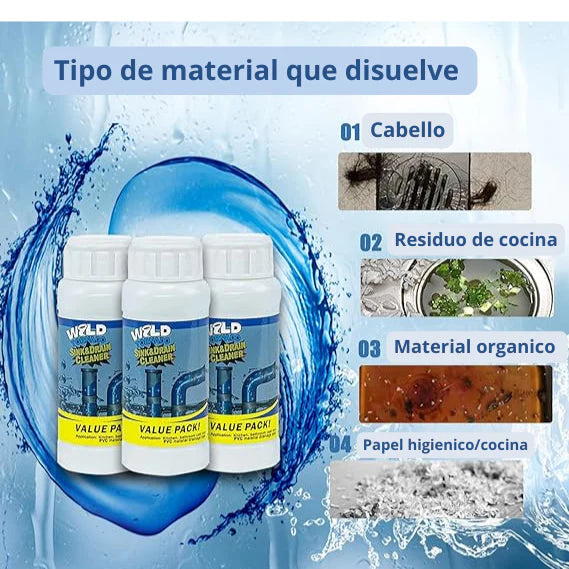 Wild Tornado Polvo Destapador de Tuberías